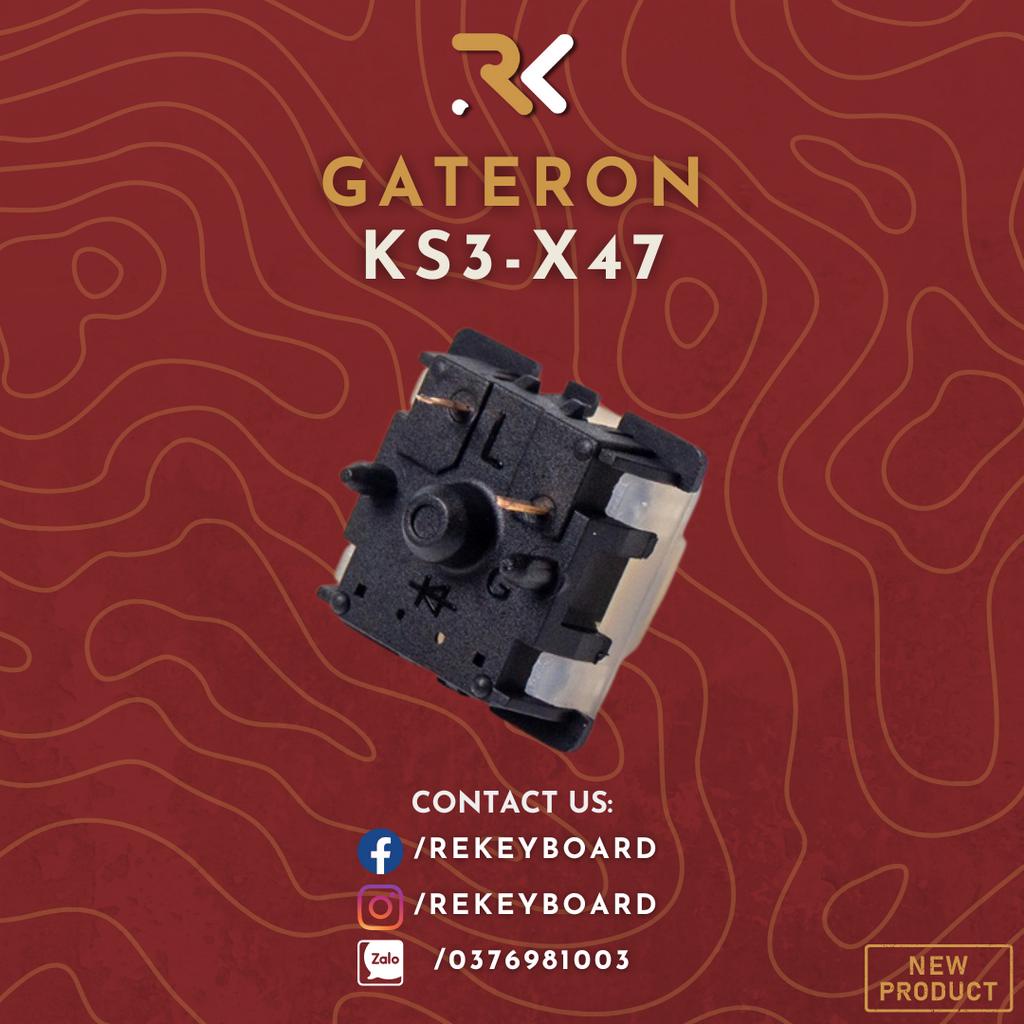 Gateron KS3-X47 | Gat KS3X47 | Công tắc bàn phím cơ | Gateron KS3X47 | Nguyên liệu làm BCP | Rekeyboard