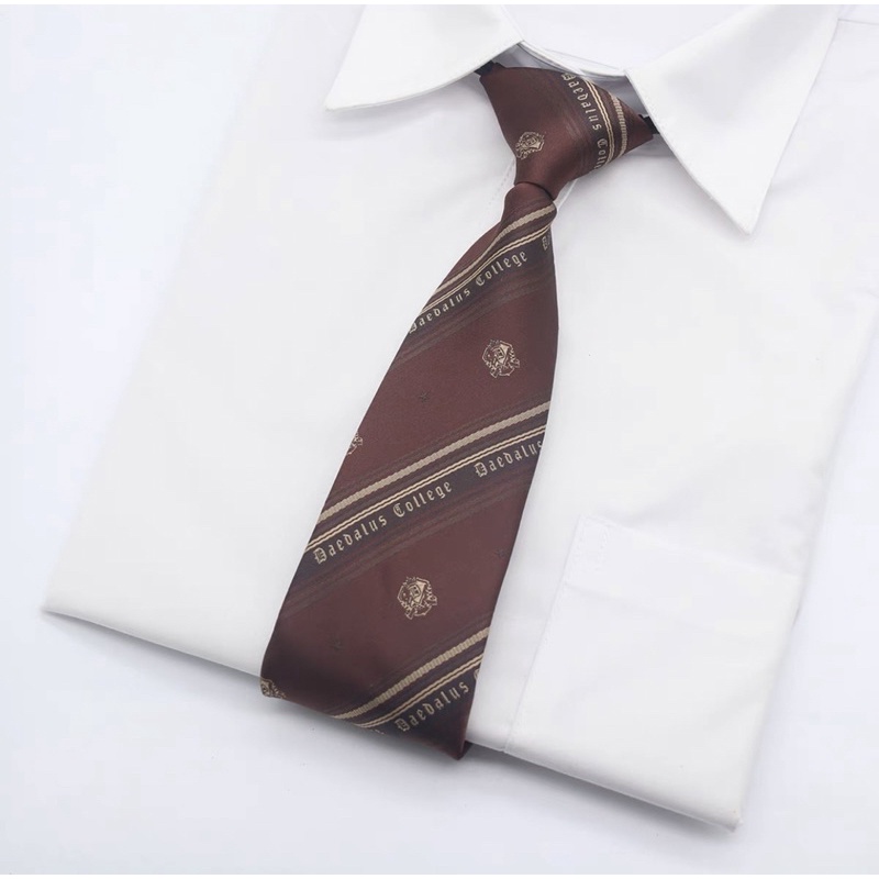 Cà Vạt Sọc Chéo Đỏ Nâu Cho Sơ Mi Vest JK