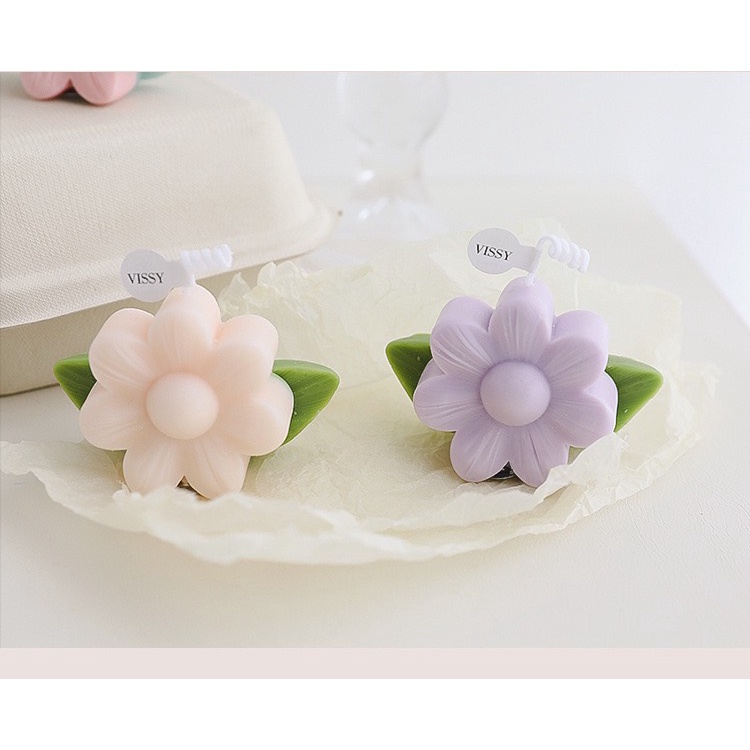 Nến thơm Hoa 7 cánh xinh xắn với tông màu pastel