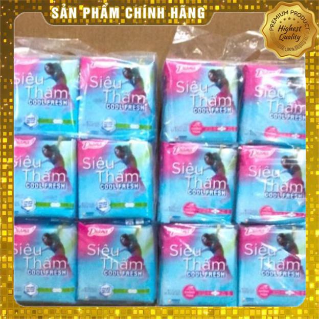 Bịch 6 Gói Băng Vệ Sinh Cool Fresh siêu mỏng Không Cánh/Có Cánh