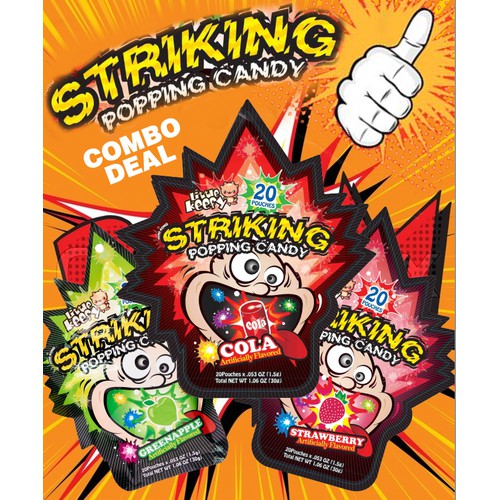 (11 vị) Kẹo nổ Striking Hongkong 30gr - Hàng nhập khẩu Công ty