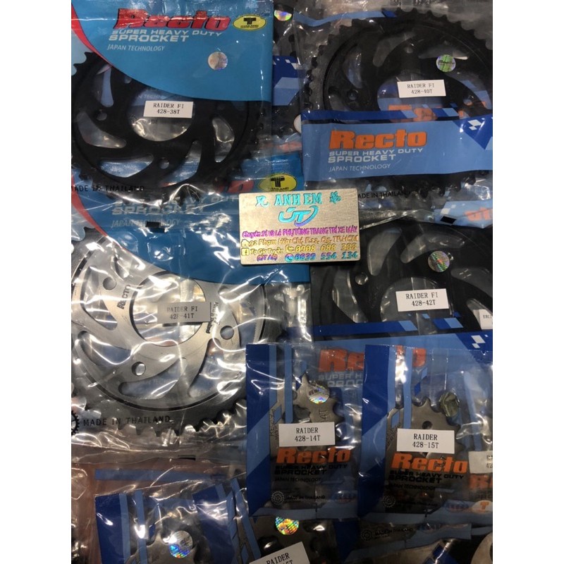 Nhông Sên Dĩa RECTO :Satria / RaiderFi Chính Hãng RECTO THAILAND ////