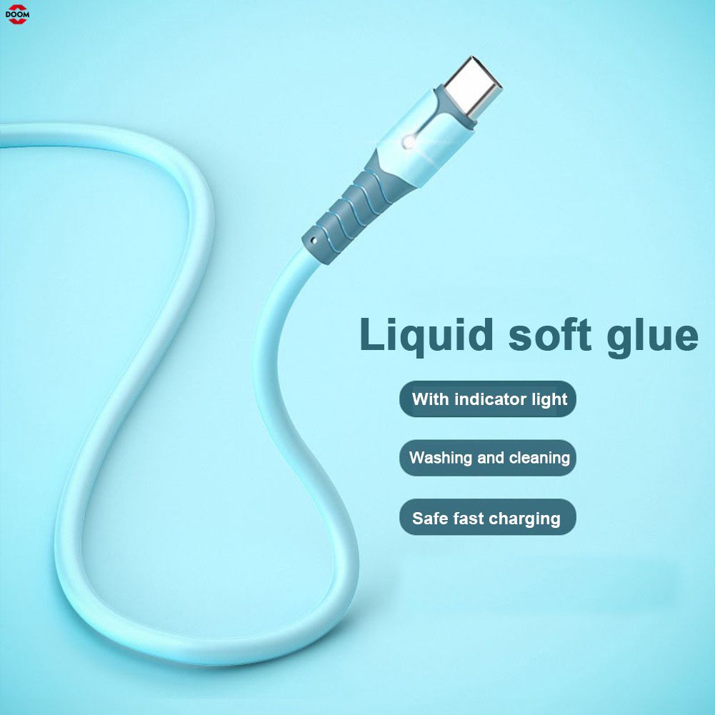 5A Sạc Nhanh Cáp Dữ Liệu Dòng Dữ Liệu Silicone Mềm Chất Lỏng Loại-C Cáp Sạc Nhanh Cho Android 1.5M