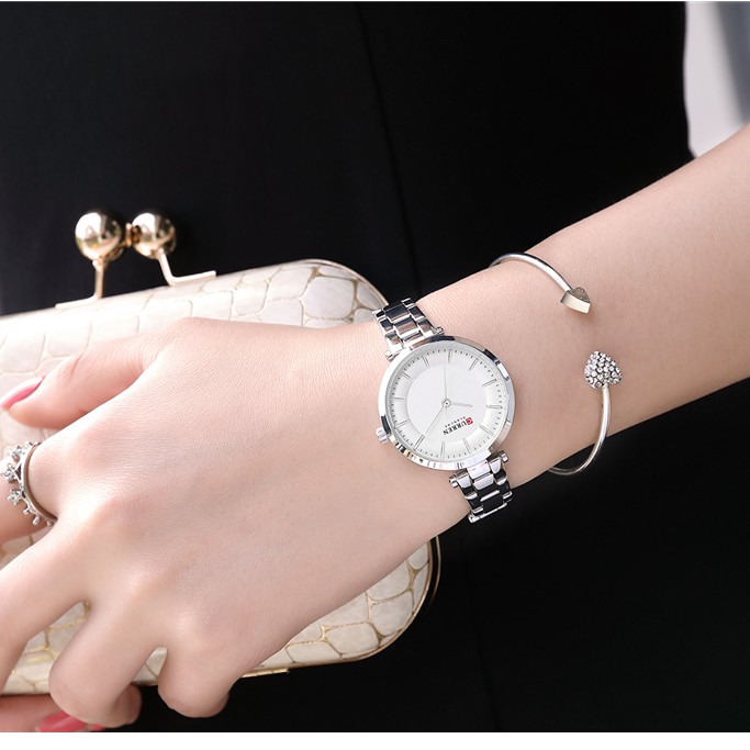 Đồng hồ Quartz Curren 9054 bằng thép không gỉ chống thấm nước phong cách sang trọng Cho Nữ