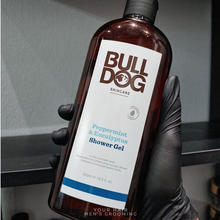 Sữa tắm mùi Bạc hà và Khuynh diệp Bulldog Peppermint &amp; Eucalyptus Shower Gel - 500ml