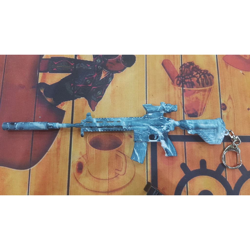 Mô Hình PUBG M416 Skin Băng Giá Tặng Kèm Kệ Trưng Bày 19cm, Mô HInh M416 Băng