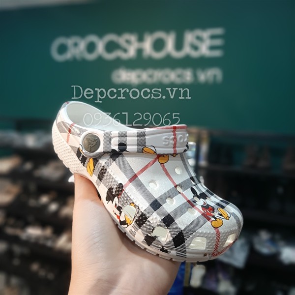 Dép sục crocs trẻ em chính hãng cờ Anh, dép crocs classic bé trai bé gái mickey tặng kèm jibbitz sticker - crocshouse