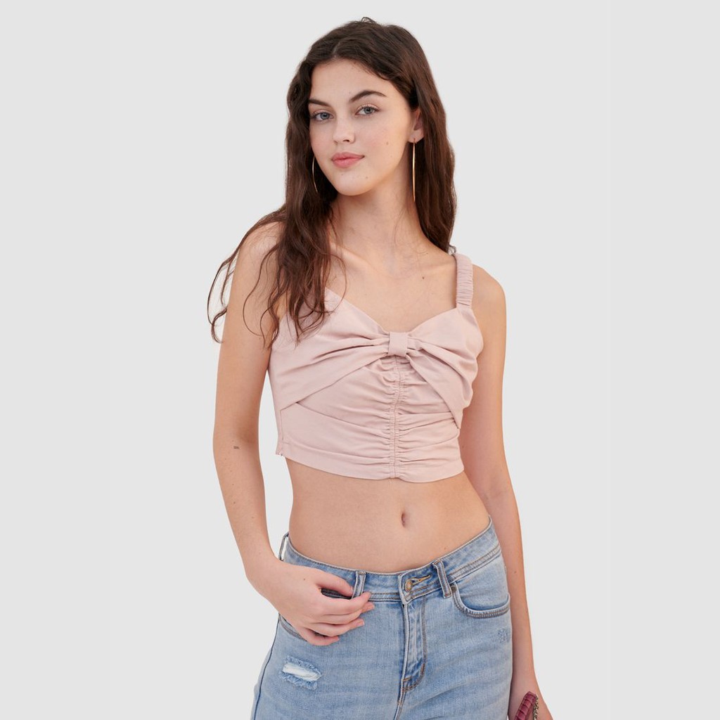 [Mã FAMALLT5 giảm 15% đơn 150k] Áo croptop 2 dây smocking lưng - MARC FASHION