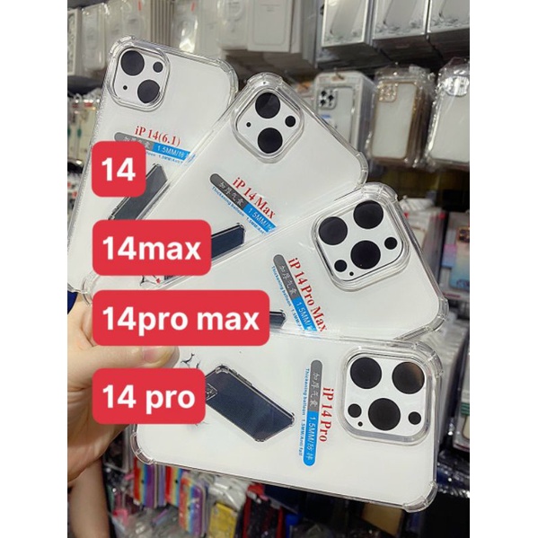 Ốp lưng chống sốc iphone 14 pro max , 14 pro , 14 max ,14 dẻo trong suốt