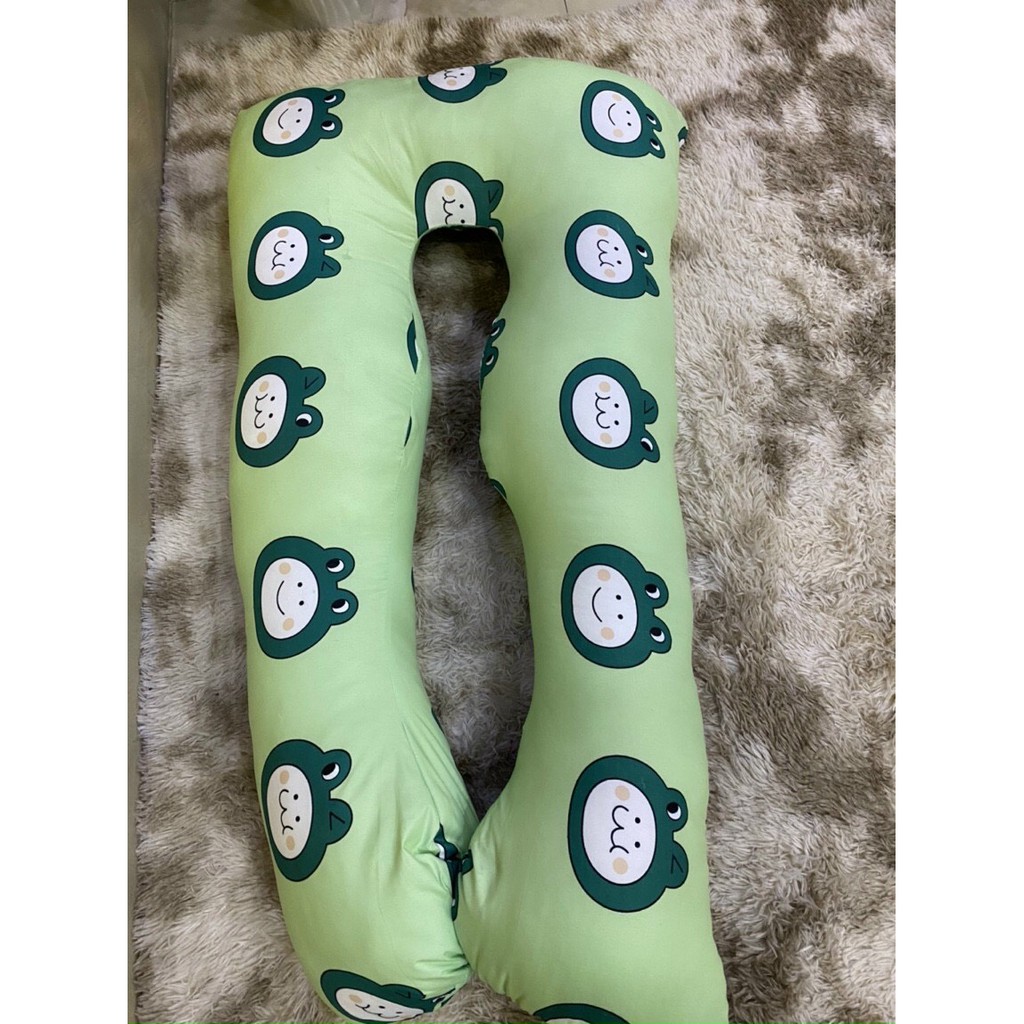 Gối bầu chữ U M2T bedding vải cotton lõi bông tinh khiết kháng khuẩn ( giá sỉ giảm mạnh)