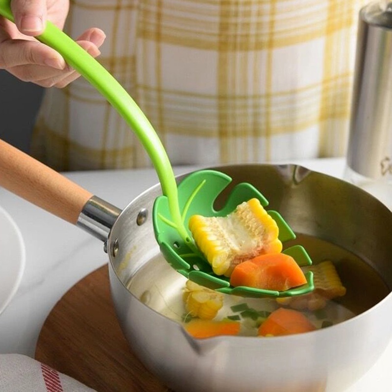 Muỗng Lọc Nước Đa Năng Có Lỗ Tay Cầm Dài Tiện Dụng Cho Nhà Bếp