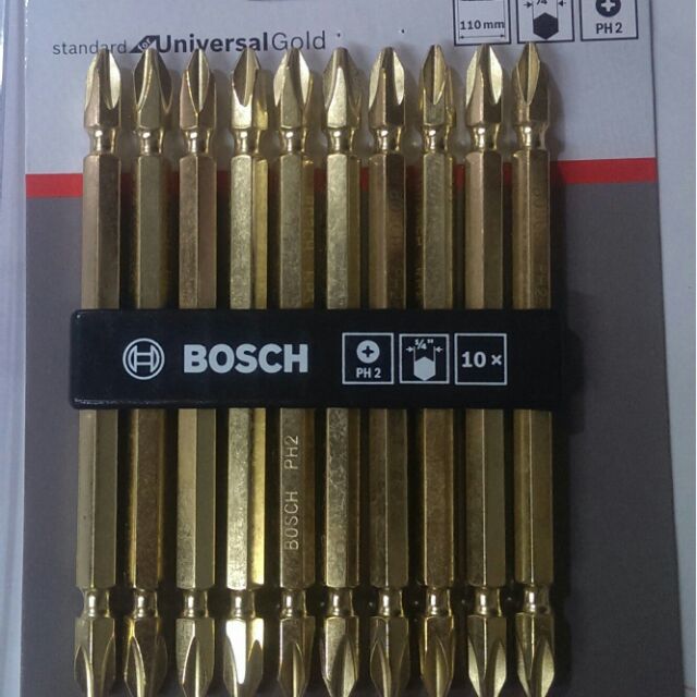 Đầu vặn vít BOSCH 4 cạnh 2 đầu, Mũi vặn vít Bosch dùng cho máy vặn vít - combo 2c