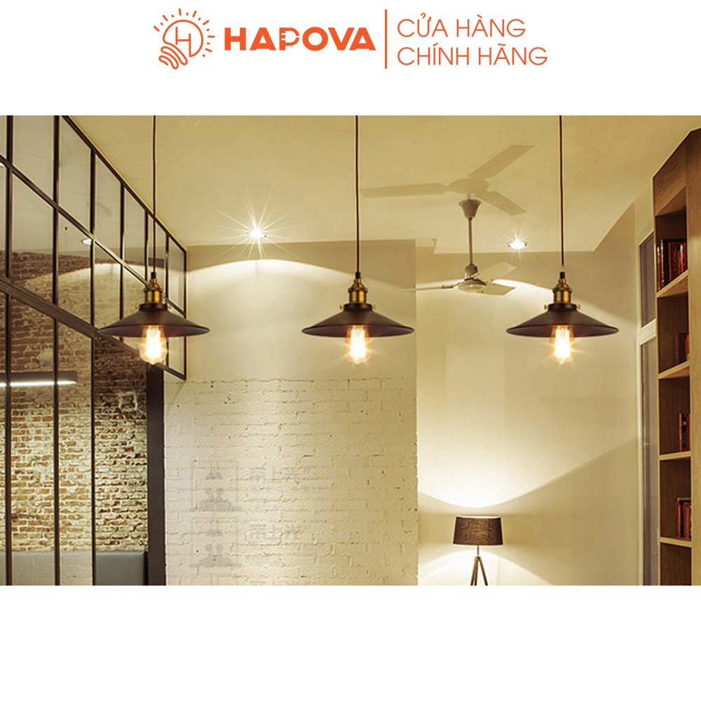 Đèn thả trần đui đồng hình chóp nón HAPOVA ELLE 8890/1