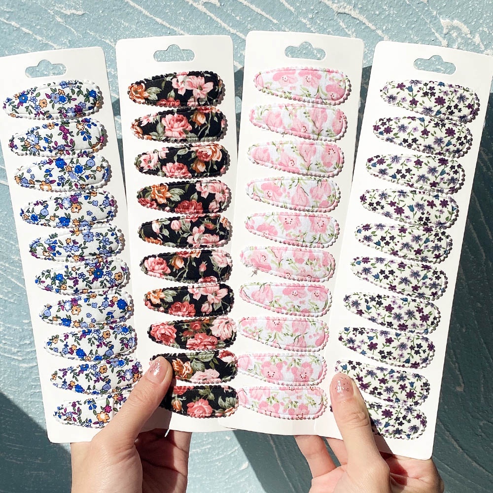 Set 10 kẹp tóc RAINBOW BOWS hình giọt nước ngọt ngào cho nữ