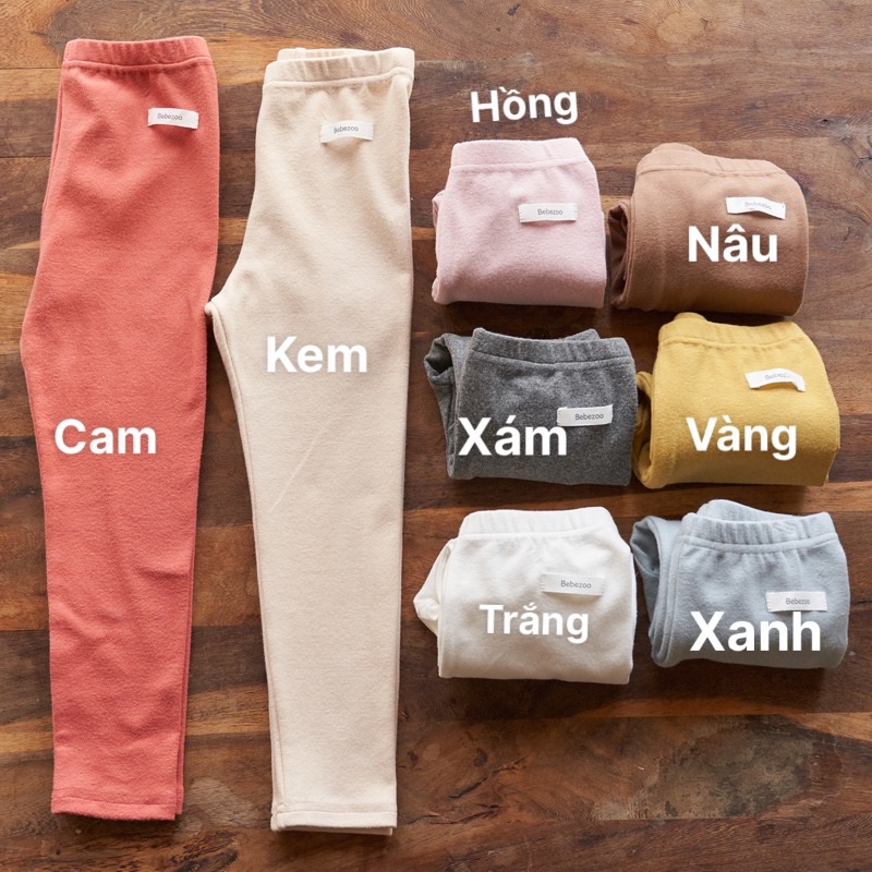 quần legging trơn màu cho bé gái