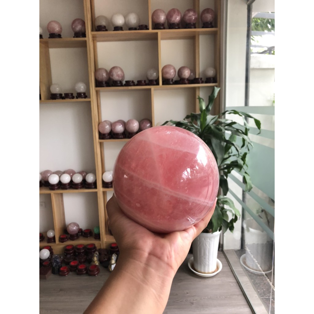 [XẢ KHO Size 3Kg] Quả Cầu Phong Thủy T.A Hồng mạng THỔ và HỎA nặng 3 Kg, Đường Kính 13 cm - Phong Thủy Thành Đô | BigBuy360 - bigbuy360.vn