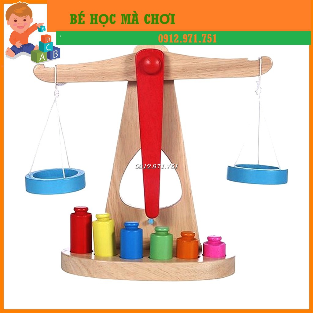 Đồ Chơi Giáo Dục Bộ Cân Học Toán - Đồ Chơi Gỗ An Toàn Cho Bé