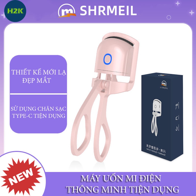 Máy Uốn Mi Điện Thông Minh Tiện Dụng - Máy Kẹp Mi SHRMEIL Làm Cong Nhanh Trong 10s Giữ Nếp 48H Sử Dụng Sạc TYPE-C