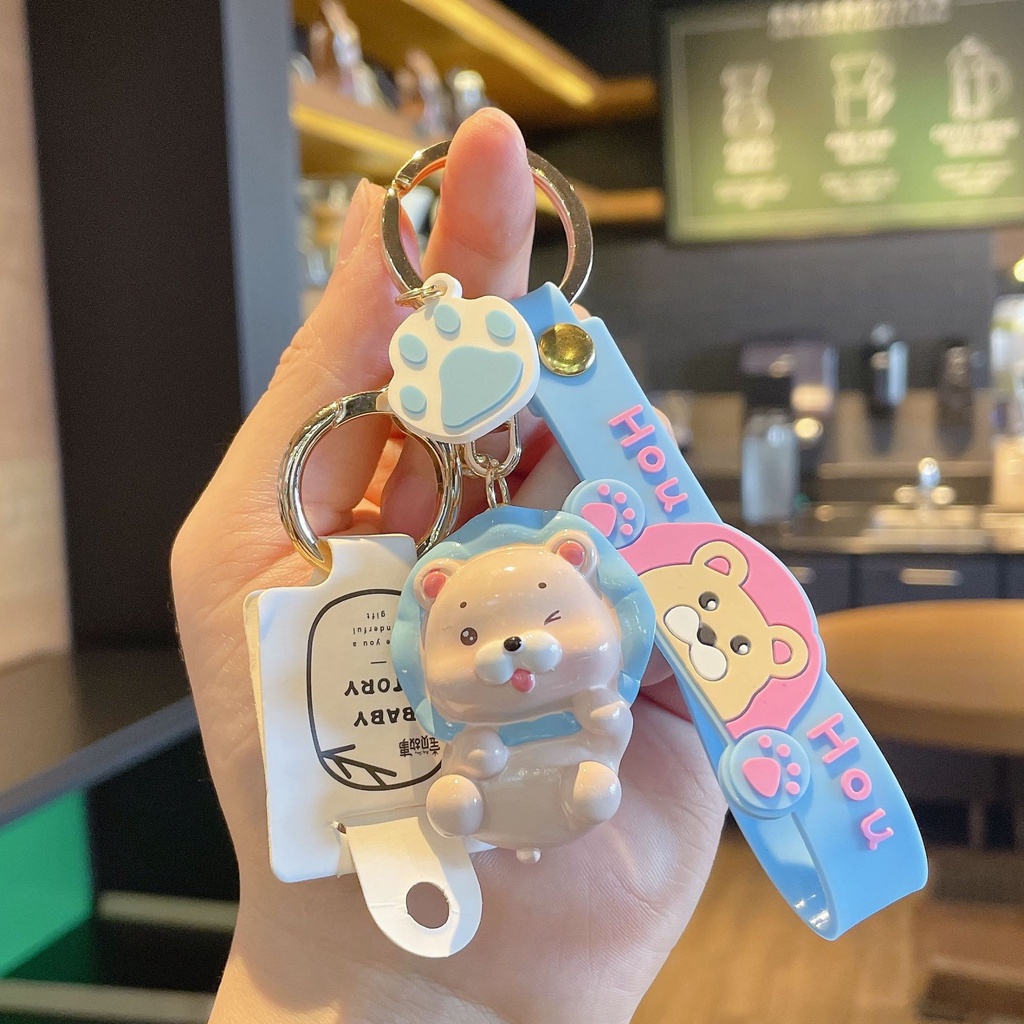 Hoạt Hình Móc Khóa Hình Sư Tử Bằng resin Xinh Xắn