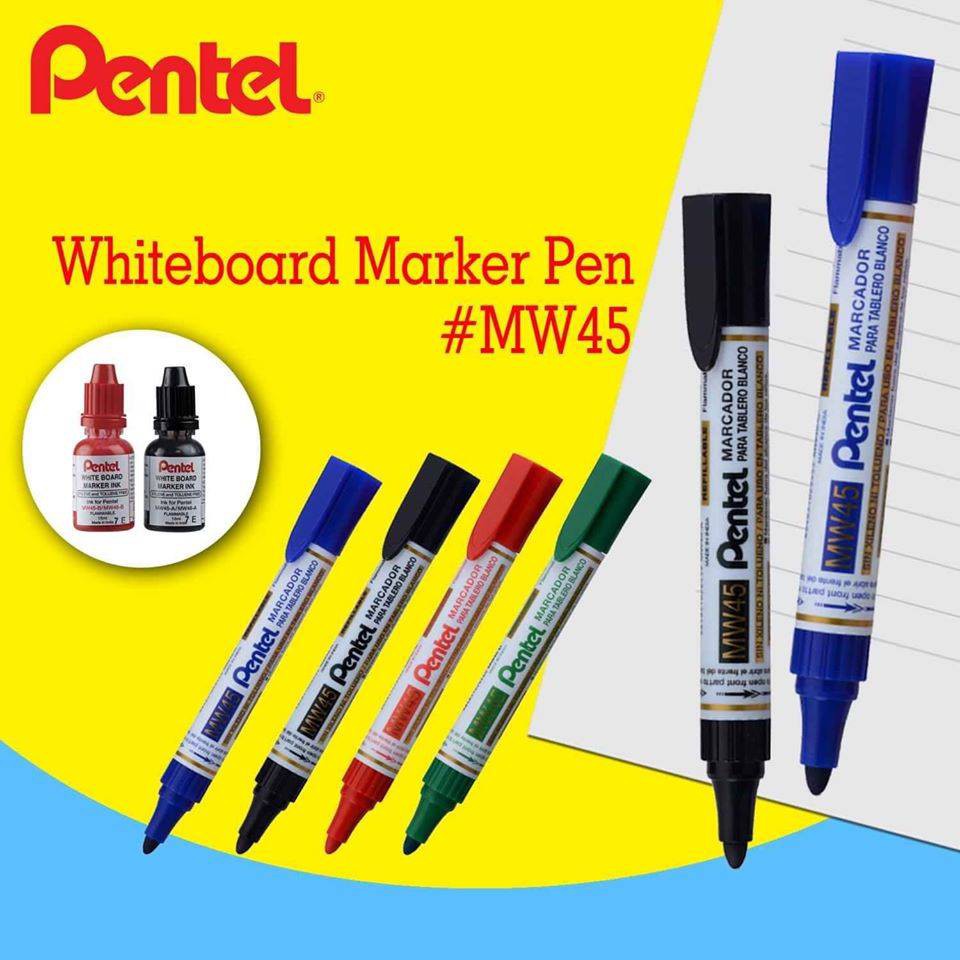 Bút viết dạ lông bảng đổ mực Pentel - MW45