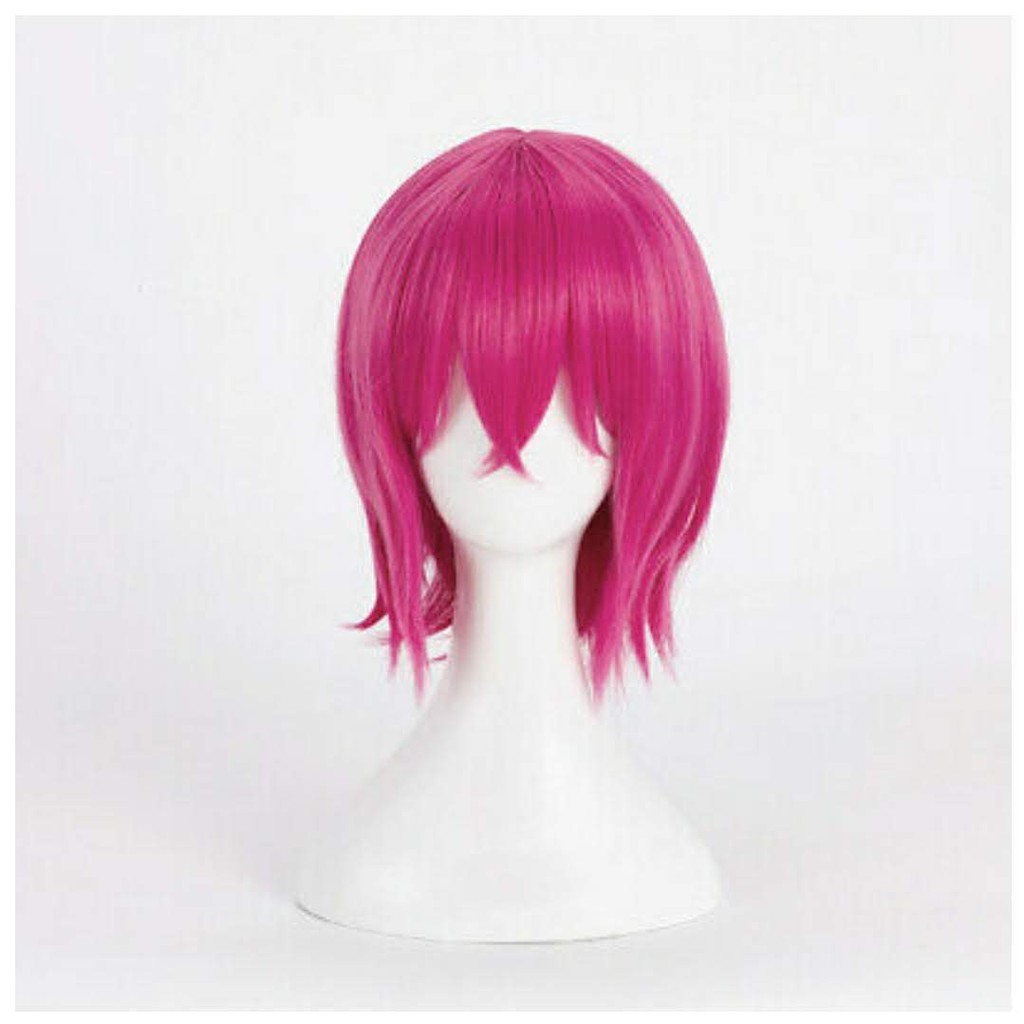 [sẵn] Wig/tóc giả Gowther - Nanatsu no taizai màu hồng đỏ (cơ bản nam nữ ngắn 30cm) thất đại tội [Miu Cosplay]