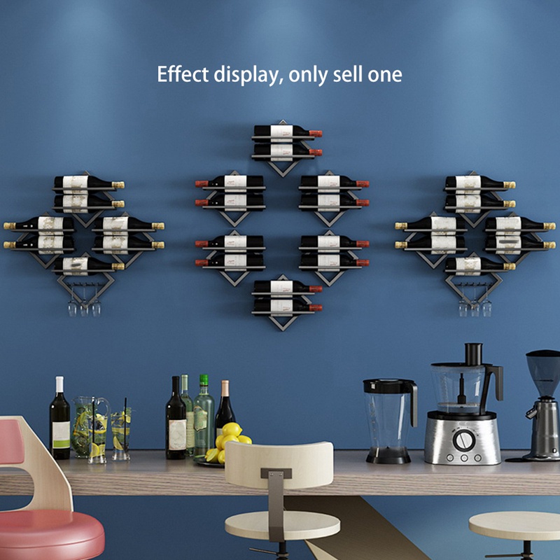 Giá Đỡ Chai Rượu Treo Tường Trang Trí Nhà Bếp/Quán Bar