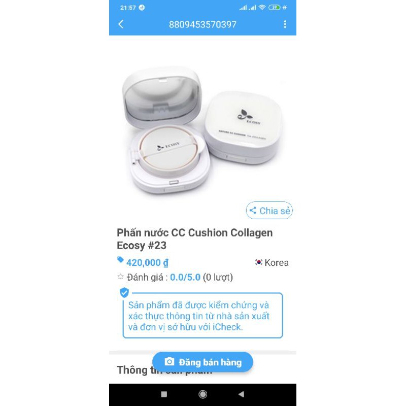 phấn nước CC cushion collagen ( spf 50+ ) | BigBuy360 - bigbuy360.vn