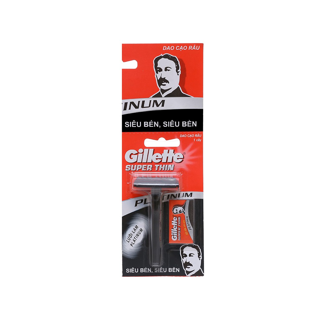 Dao cạo râu lưỡi đơn Gillette Super Thin hsd 2022