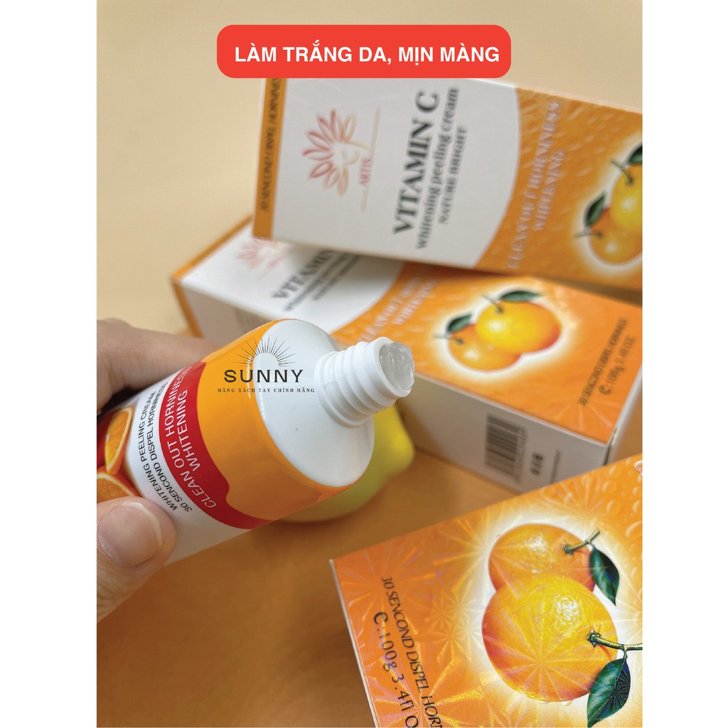 Tẩy da chết vitamin C chiết xuất cam tươi từ tự nhiên, an toàn cho làn da