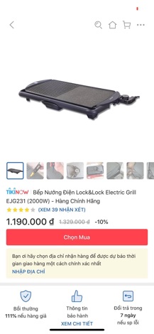 Bếp nướng Lock & Lock
