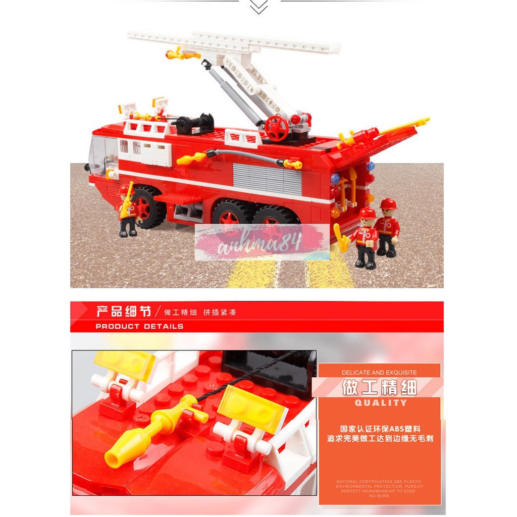 Đồ chơi LEGO xếp hình XE CỨU HỎA CHỮA CHÁY - 424 MIẾNG - NO.3615 - anhma84 store