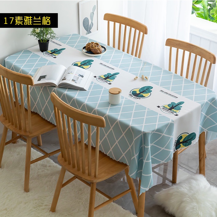 Khăn Trải Bàn Hình Chữ Nhật Chống Nước Chống Dầu Phong Cách Bắc Âu