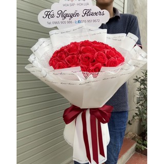 [Quà Tặng Sinh Nhật]_Bó hoa sáp 5 lớp cao cấp kết hợp giấy gói hàn quốc siêu sang + tặng kèm thiệp