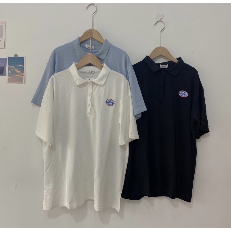 Áo phông cổ polo form rộng oversize, Chất đẹp ( Ảnh thật shop chụp )