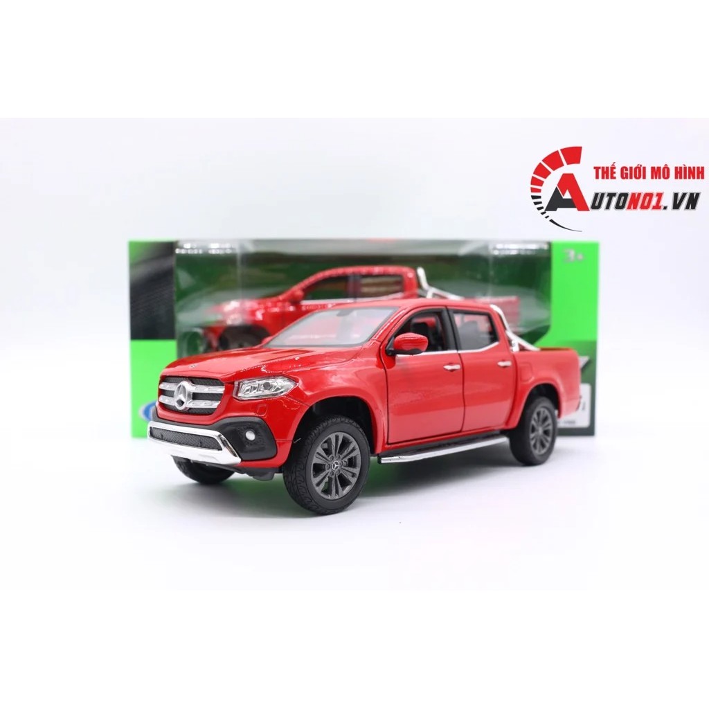 MÔ HÌNH XE BÁN TẢI MERCEDES - BENZ X - CLASS RED 1:27 WELLY 6682