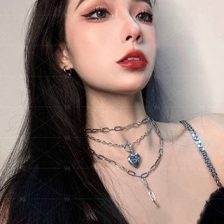 Dây Chuyền Màu Đen Mặt Tròn Phong Cách Hip Hop Thời Trang Cho Nam Và Nữ