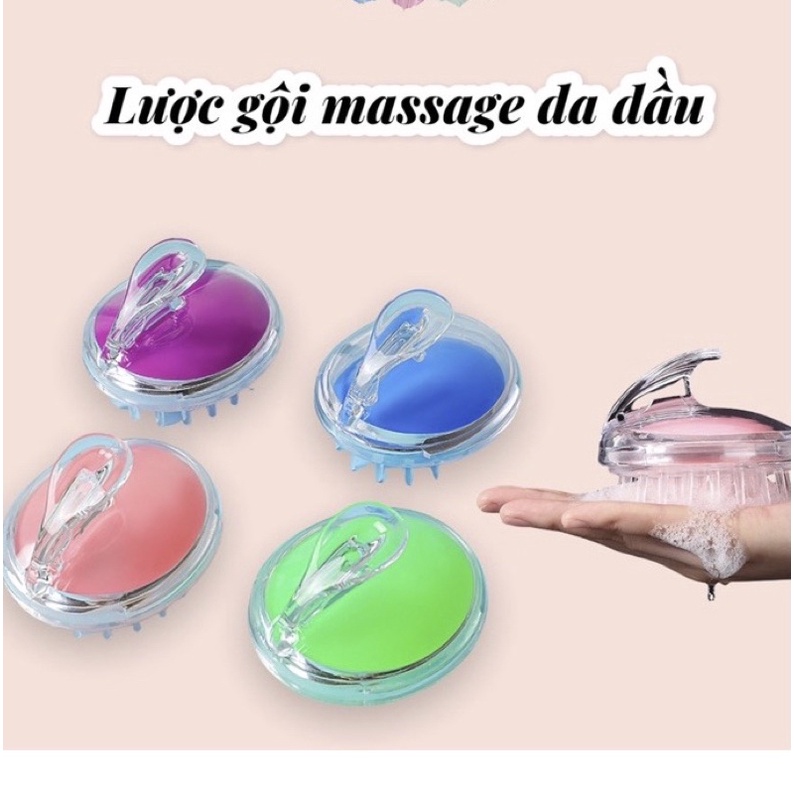 LƯỢC GỘI MASSAGE ĐẦU CÁ NHÂN BỎ TÚI ( màu ngẫu nhiên)