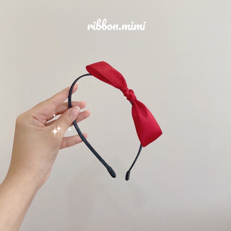 [ Hàng Thiết Kế ] Băng Đô Nơ Đơn Gỉan Đủ Màu Handmade Cao Cấp Ribbon.mimi