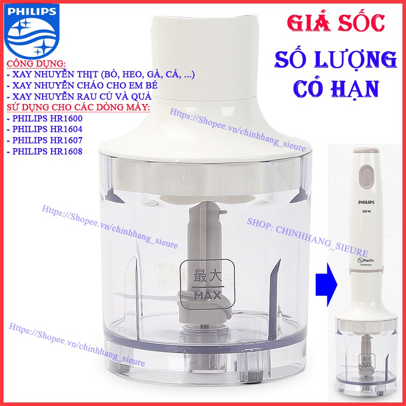 Máy xay cầm tay Philips HR1600 HR1604 HR1607 HR1608