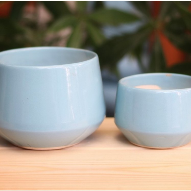 [IN HÌNH VẼ CHỮ THEO YÊU CẦU] Chậu Sứ Trồng Cây Cảnh Để Bàn, Sen Đá, Xương Rồng, Terrarium- Mẫu kim cương