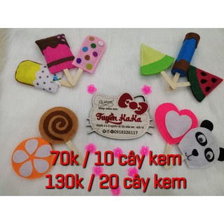 vài nỉ 10 cây kem