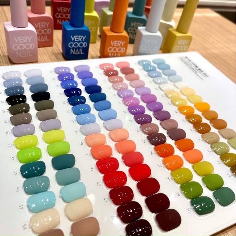 Sét sơn gel very good nail 60 màu ,sơn móng tay , sơn hàn quốc full box hãng tặng base và top +bảng màu