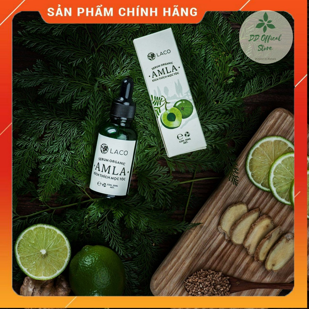 Serum kích mọc tóc AMLA - LACO organic - chai nhỏ giọt 30ml