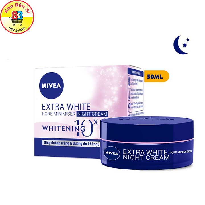 86740-Kem dưỡng trắng da NIVEA Extra White se khít lỗ chân lông ban đêm (50ml)