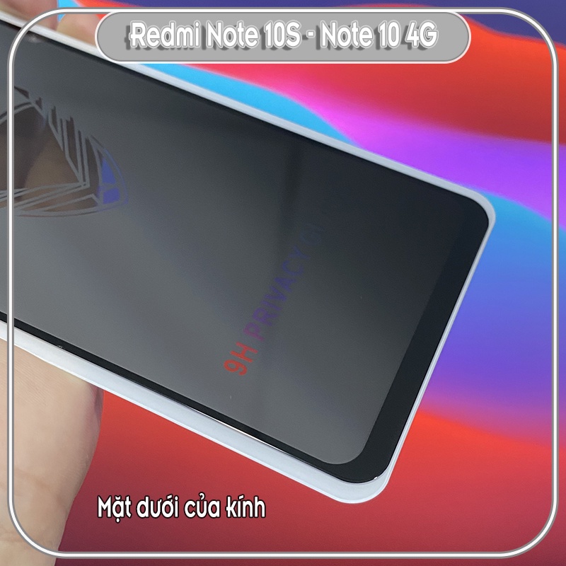 Kính cường lực cho Xiaomi Redmi Note 10S - Remi Note 10 4G chống nhìn trộm full viền đen