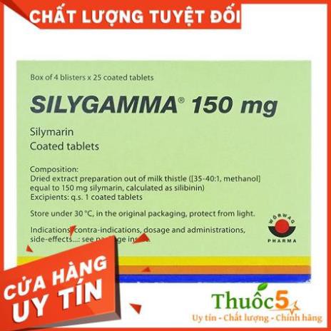 Silygamma 150mg – Hỗ trợ bảo vệ tế bào gan Hộp 100 viên
