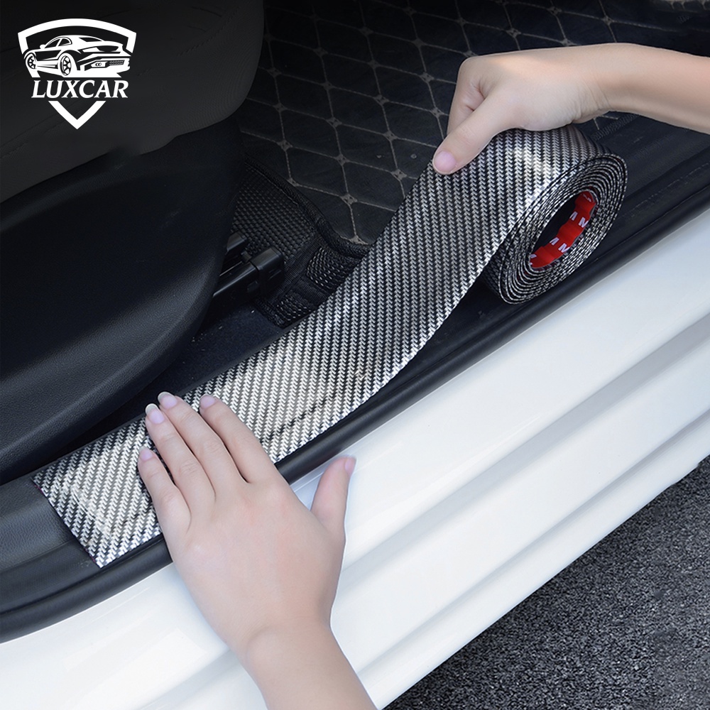 Nẹp dán cao su da vân carbon cao cấp LUXCAR chống trầy xước,làm đẹp xe ô tô | BigBuy360 - bigbuy360.vn