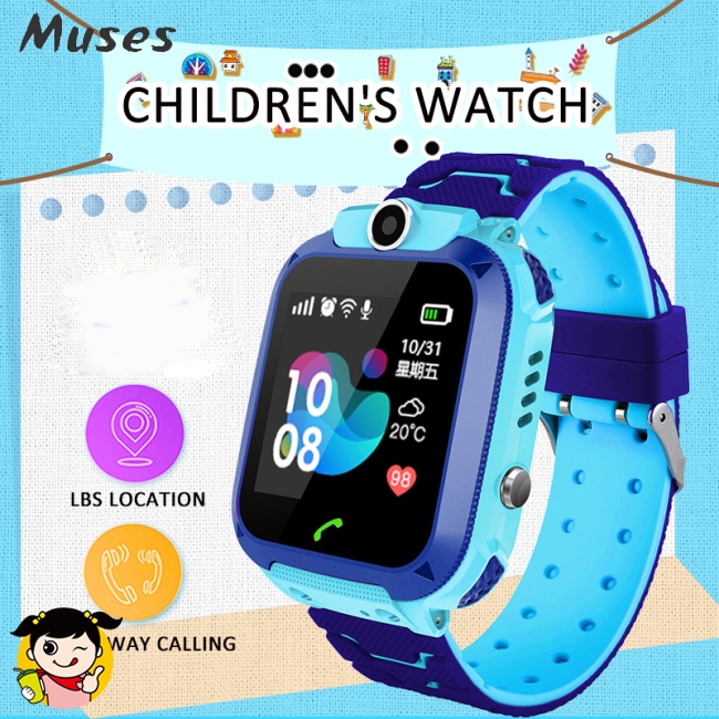 Đồng hồ thông minh trẻ em chống nước hỗ trợ định vị GPS cho Android IOS 2G hỗ trợ thẻ sim