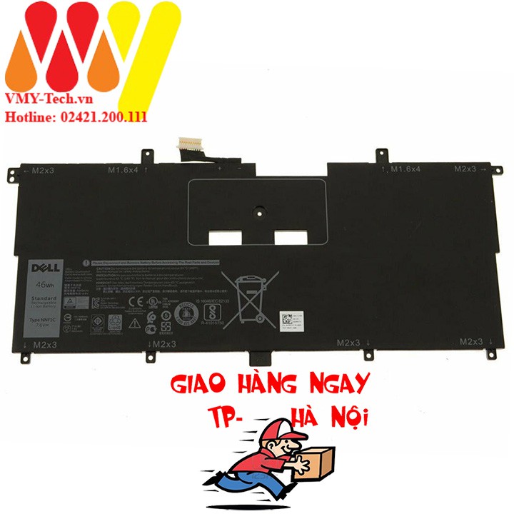Pin laptop Dell XPS 13 9365 mã pin NN1FC ZIN - Chuẩn logo DELL