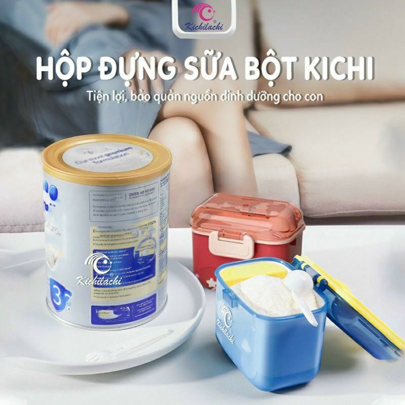 HỘP ĐỰNG SỮA BỘT CHO BÉ  Kèm Thìa Gạt Tiện  Dụng Khi Đi Chơi,đi du lịch